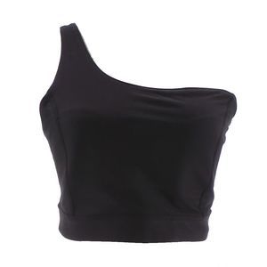 WVVYPower One Shoulder Bra Top Black -